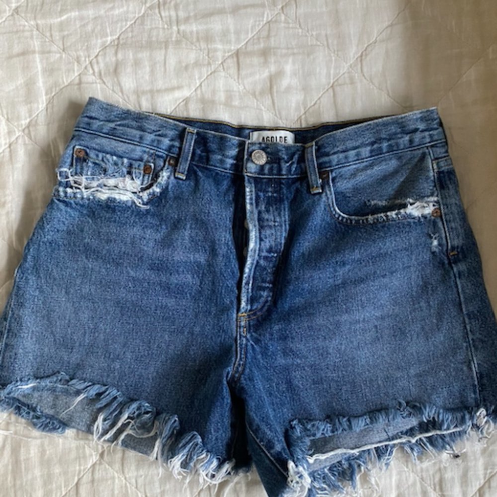 Agolde Reese high-rise cut-off shorts, Size 28